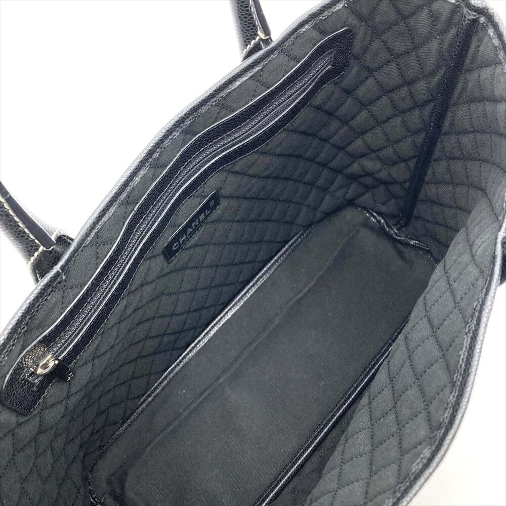 CHANEL Black Leather Tote Bag - Picture 7 of 12